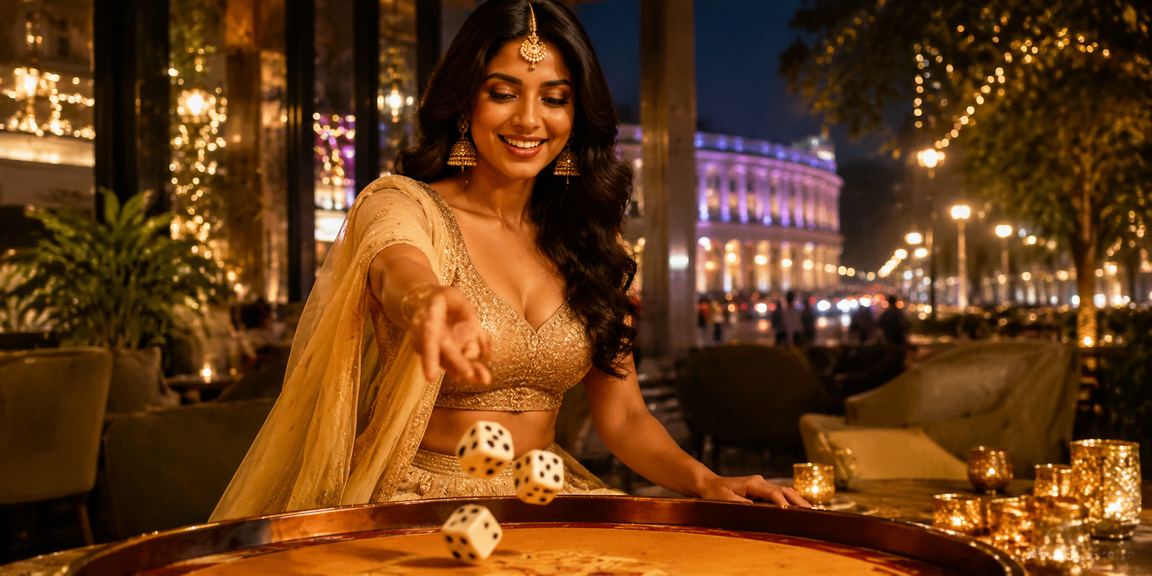Players enjoying Andar Bahar card game at Connaught Place, Delhi